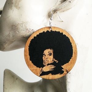 Natural Afro dangle earrings